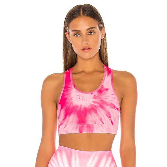 SPLITS59 Breast Cancer Awareness Geri Sports Bra Pink Tie Dye Small - Picture 4 of 5